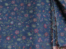 Load image into Gallery viewer, 1.33m Soft woven floral denim tapestry fabric 150cm wide