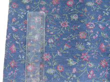 Load image into Gallery viewer, 1.33m Soft woven floral denim tapestry fabric 150cm wide