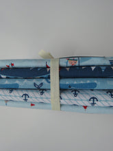 Load image into Gallery viewer, Beach Club Bundle of 5 Fat Quarters. Mixed prints- 100% cotton. 50 x 52cm per piece