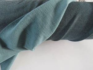 Sale-50% 1.5m Jadite Green 38% merino 54% polyester 8% elastane brushed sweatshirting 285g- has dye flaw - precut pieces only