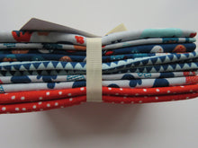 Load image into Gallery viewer, Dino Day Bundle of 5 Fat Quarters. Mixed prints- 100% cotton. 50 x 52cm per piece