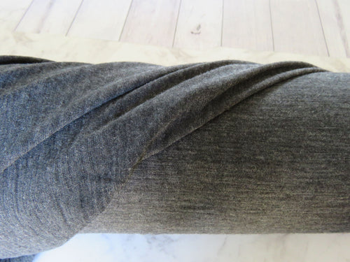 1.2m Jupiter Charcoal 100% merino jersey knit 165g 150cm- precut length