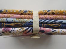 Load image into Gallery viewer, Chintz Fabric Bundle of 5 Fat Quarters. Mixed prints- 100% cotton. 50 x 52cm per piece