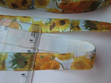 Load image into Gallery viewer, 5m Sunflowers 15mm wide fold over elastic FOE foldover elastic