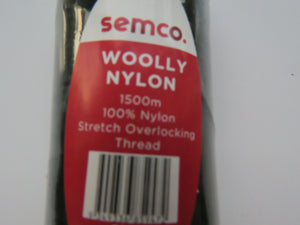 1 Reel Semco Woolly Nylon Stretch Overlocking Thread 1500m 100% nylon