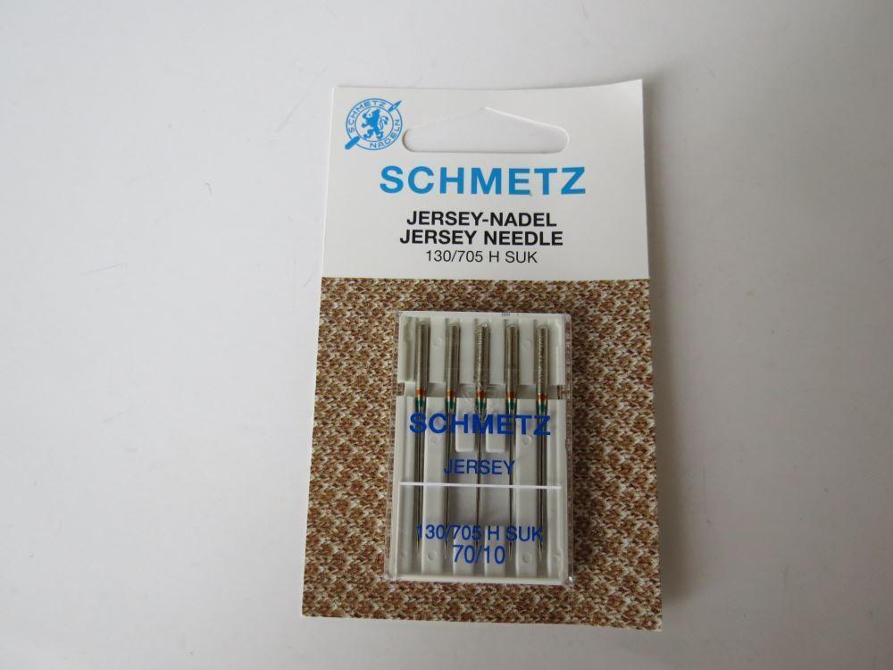 70/10 Schmetz Jersey Needles Use for Merino Fabrics 130/705- Use for Jersey knits and rib knits