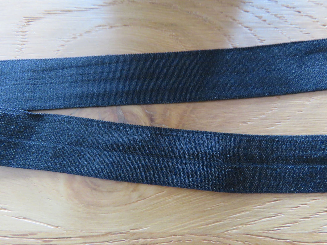 5.5m Black 20mm Fold over elastic FOE elastic