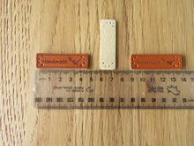 Load image into Gallery viewer, 50 PU Leather Bird with Twig handmade labels 50x 15mm- NOTE THESE LABELS ARE DUE IN STOCK ON 20 March- any orders with these labels will be dispatched once the labels arrive.