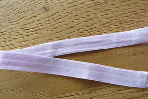 10m Pale Lilac Fold over elastic foldover FOE 15mm