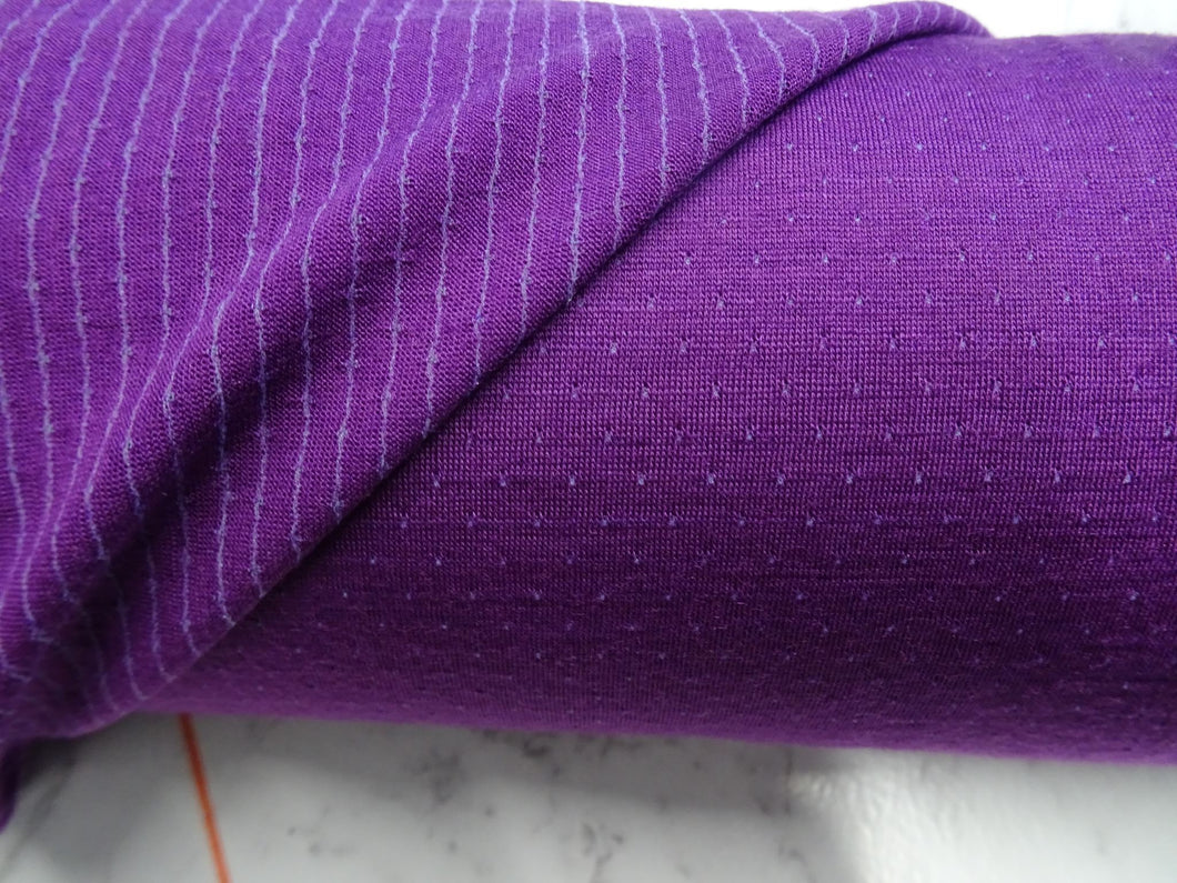 1.37m Vivid Purple Eyelet 51% Merino 34% tencel 15% nylon 150g Knit Fabric 165cm