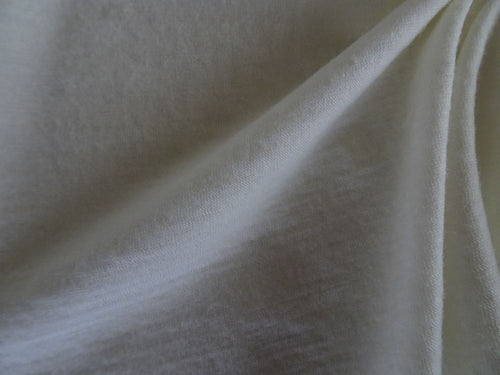 50cm Winter White 150g 100% Merino Jersey Knit Fabric Nice for babywear