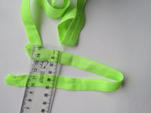 Load image into Gallery viewer, 2.2m Lime Green  Fold Over Foldover Elastic 15mm wide