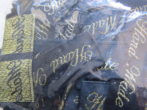 100 Hand Made in Cursive Font Black Woven labels. 40x 15mm