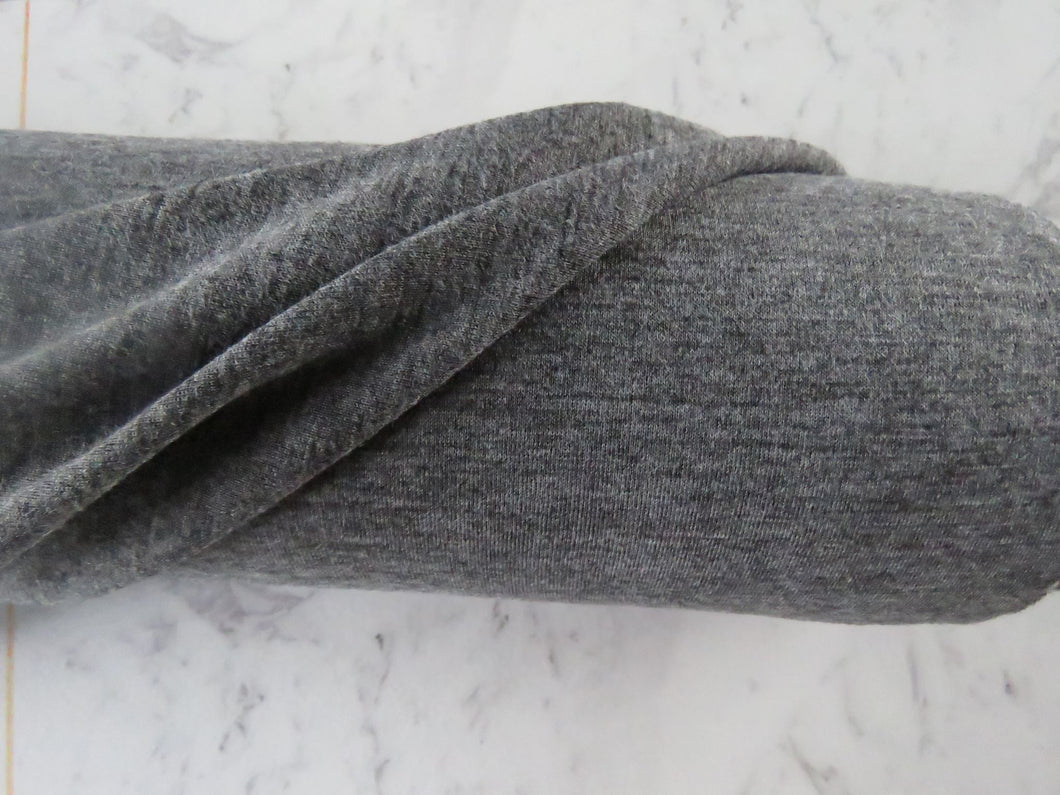 45cm Gateway Dark Grey marle rib knit 175g 50% merino 50% viscose