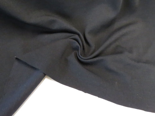 1.5m Arkham Black 48% merino 52% polyester 160g sports knit- precut as last 1.5m